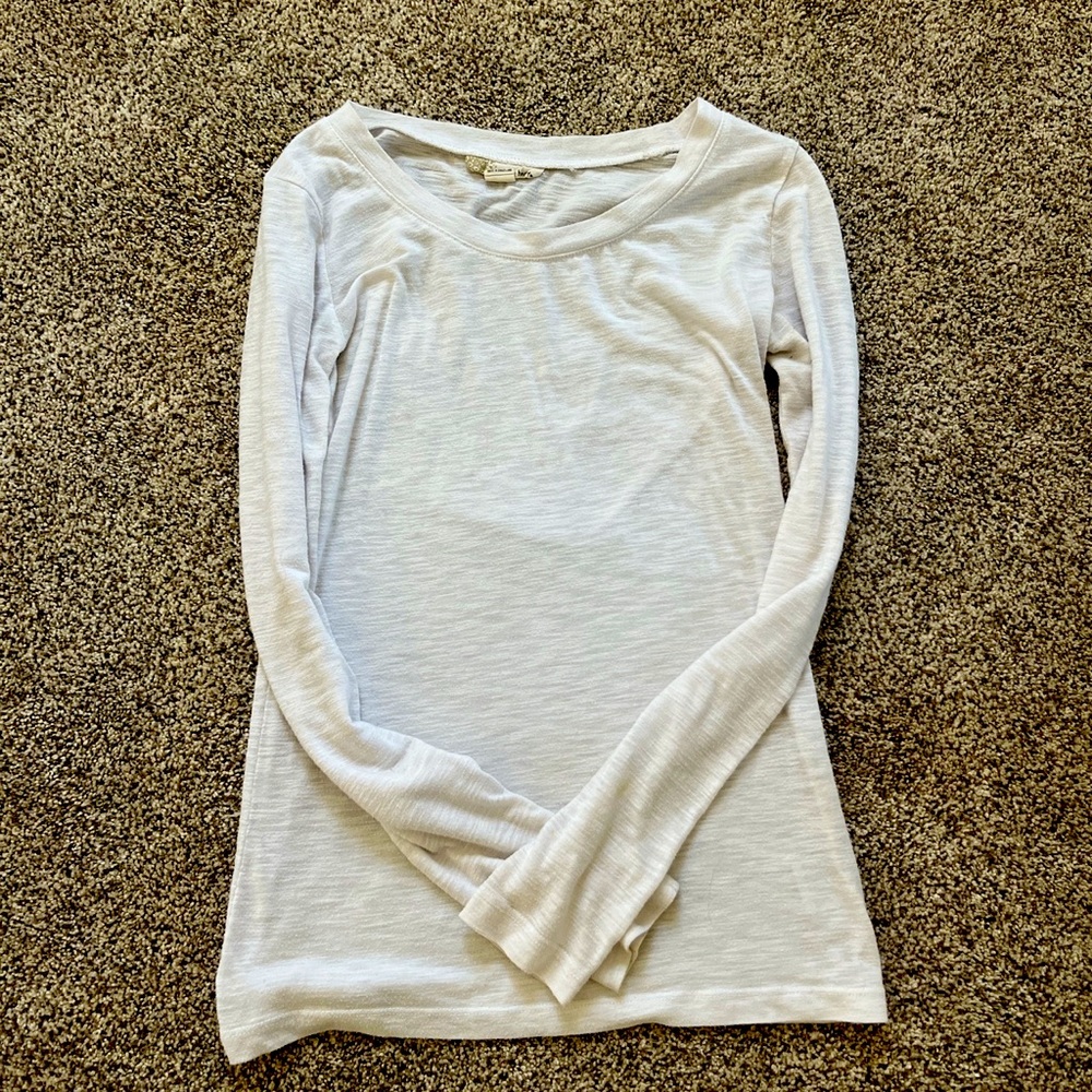 medium white derek heart long sleeve shirt